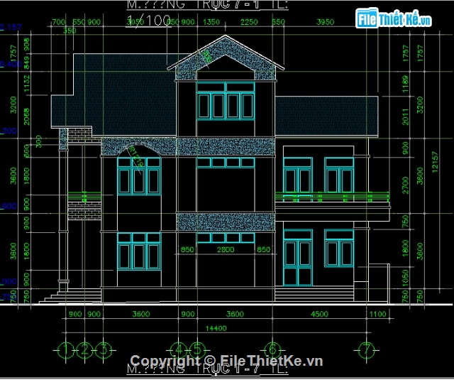 File cad,cad 2007,full autocad,biệt thự,kiến rúc biệt thự